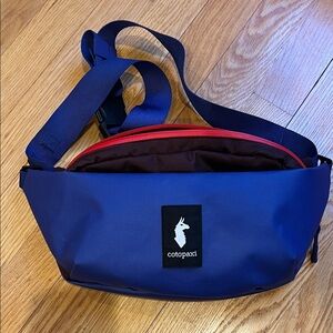 Cotopaxi Belt Bag in Blue and Maroon and Red Zipper UNISEX